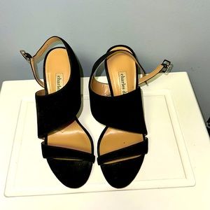 Charles David Black Suede Heels
